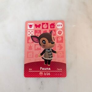 Fauna 019 Animal Crossing NINTENDO Amiibo Card Series 1 MINT NEW HORIZON